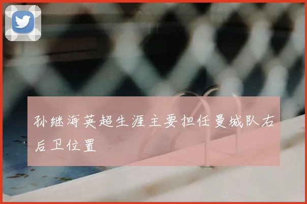 孙继海英超生涯主要担任曼城队右后卫位置